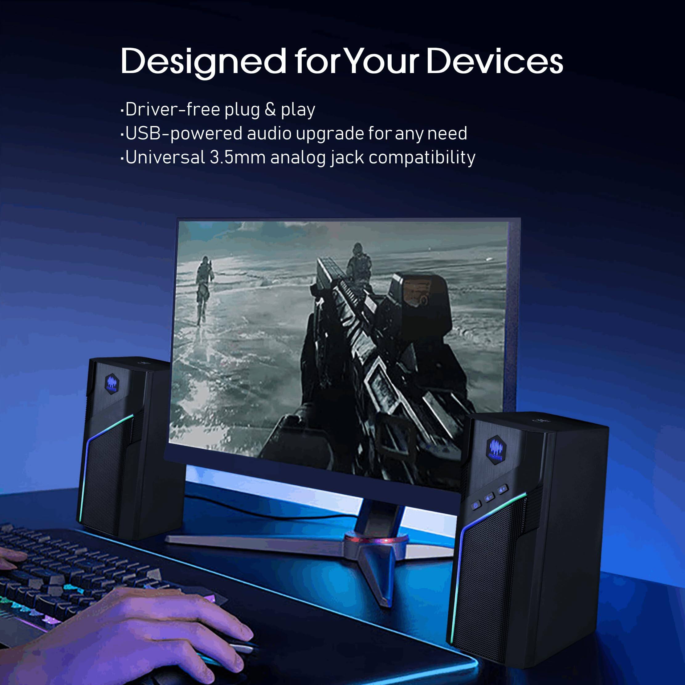 Designed for Your Devices

- Driver-free plug & play
- USB-powered audio upgrade for any need
- Universal 3.5mm analog jack compatibility