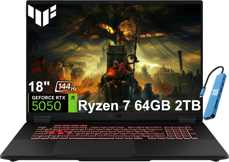 18" 144 Hz GEFORCE RTX 5050 Ryzen 7 64GB 2TB