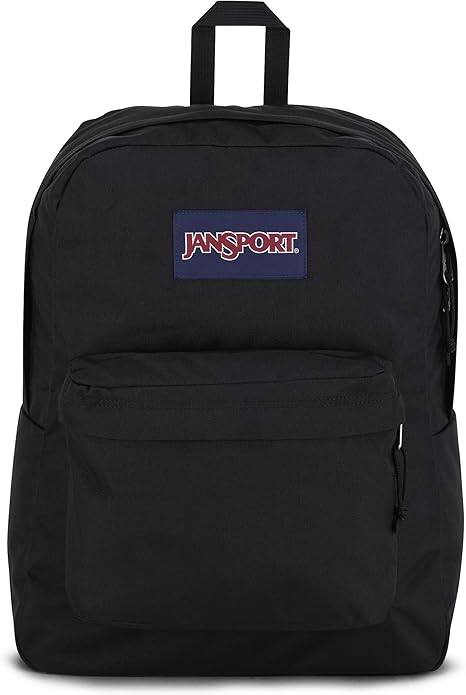 Front. JanSport - JanSport SuperBreak One Backpacks-Durable,Lightweight Bookbag with Front Utility Pocket-Premium Backpack School Bookbag - Black.