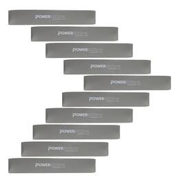 Power Systems - 9" Mini Versa-Loop Bands 10-Pack, Portable Ultra Heavy Resistance Bands (22-85 lbs) - Gray