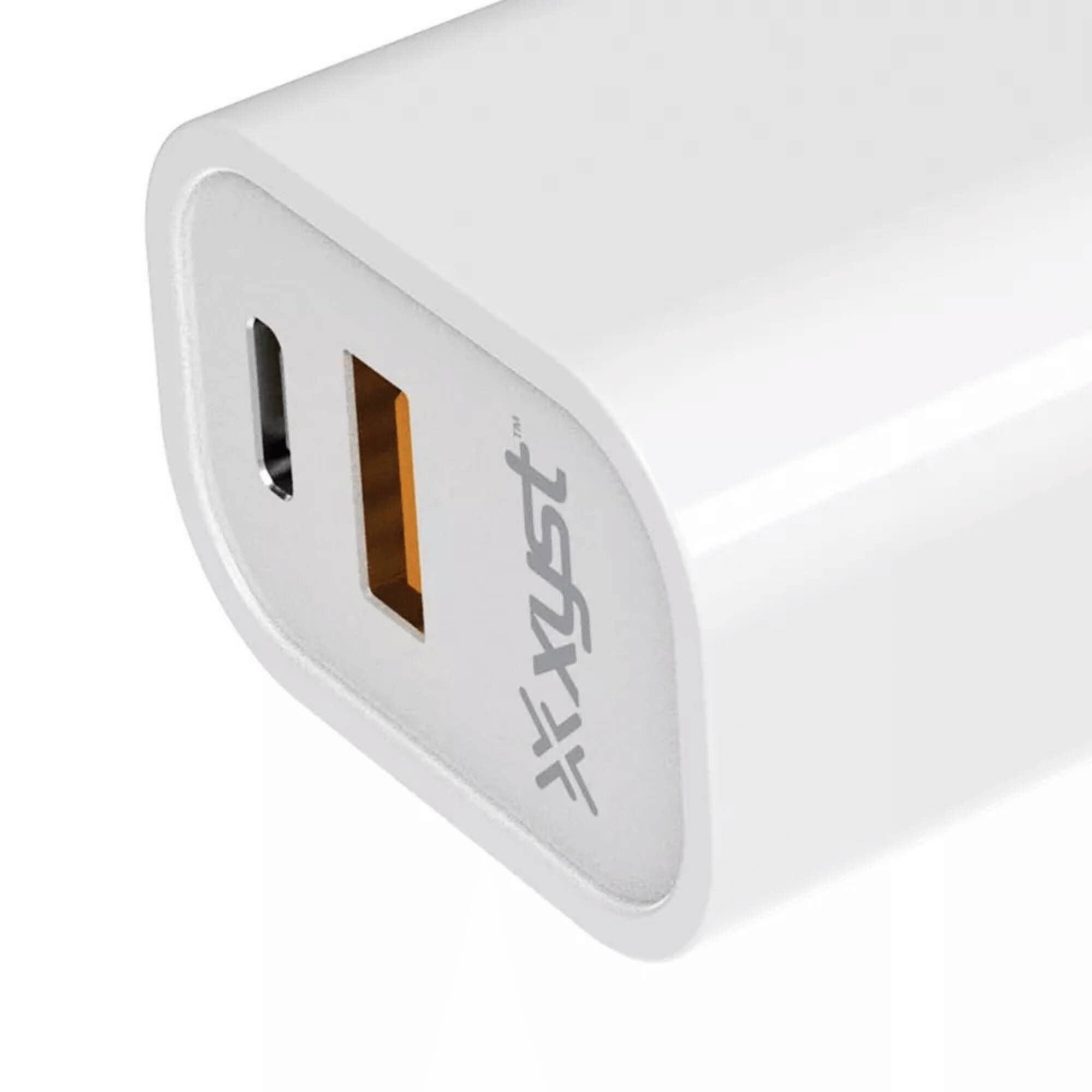 Alt View 3. Xyst - 3.4-Amp Dual USB Wall Charger with USB Port and USB Type-C Port - White.