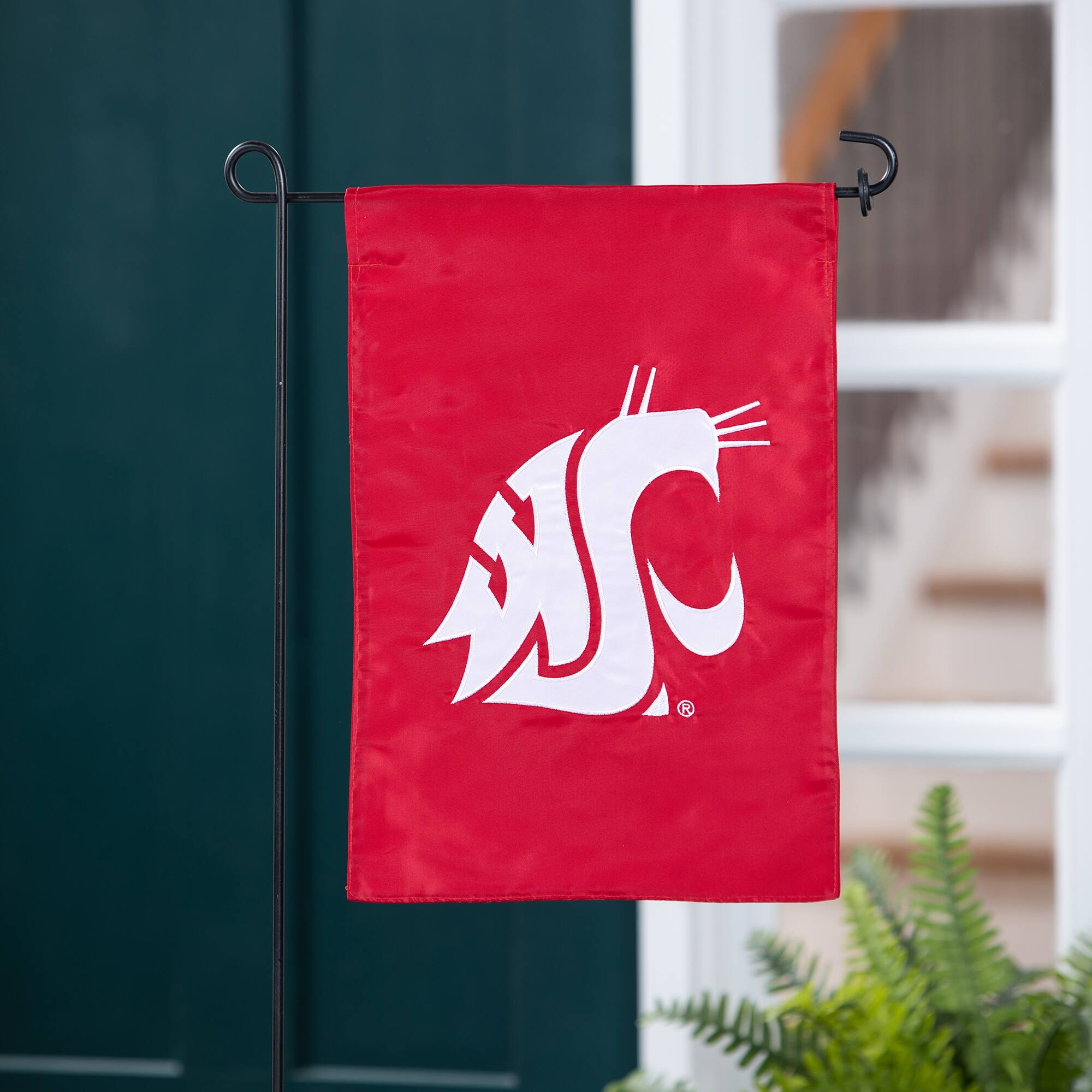 Alt View 1. Evergreen Enterprises - Washington State Cougars 12.5" x 18" Double-Sided Garden Flag - Multicolor.