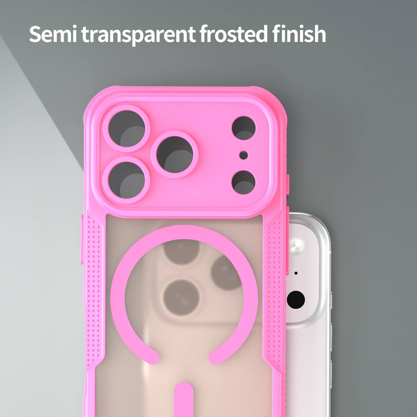 Semi transparent frosted finish