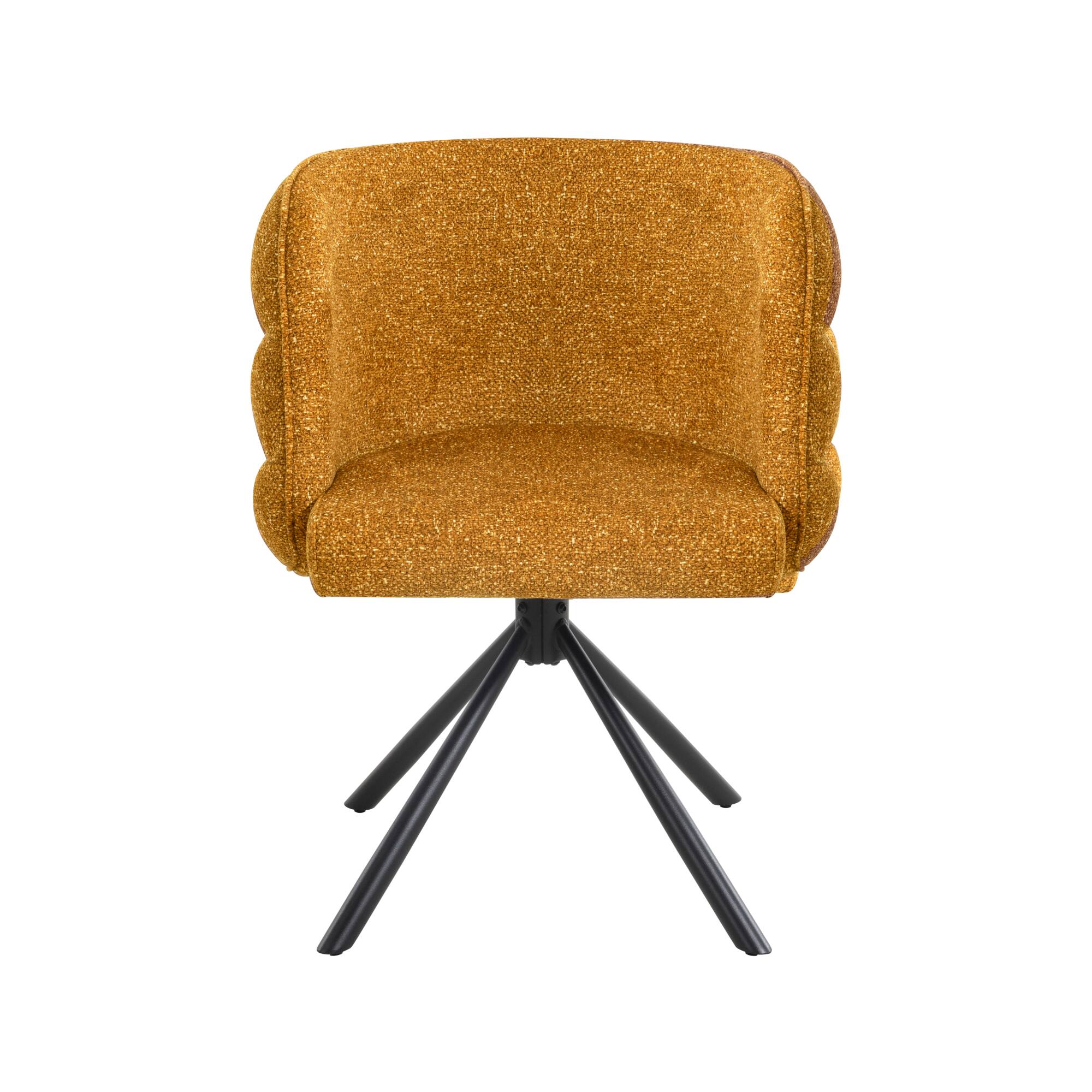 Alt View 5. GOODSILO - Modern Swivel Dining Chairs Set of 2 with Thickened Cushion and Metal Base for Home Office Living Room - Orange.