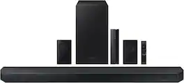 Samsung - Refurbished Excellent - 5.1 Ch Soundbar w/ Wireless Subwoofer HW-Q65C, 460W, Q-Symphony, Dolby Atmos & DTS:X, Adaptive Sound Lite, Game Mode - Black