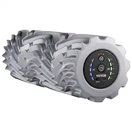 VEVOR - Vibrating Foam Roller, 5-Speed Electric Massage Roller, 16" Rechargeable Muscle Roller with 3 Vibration Modes - Gray