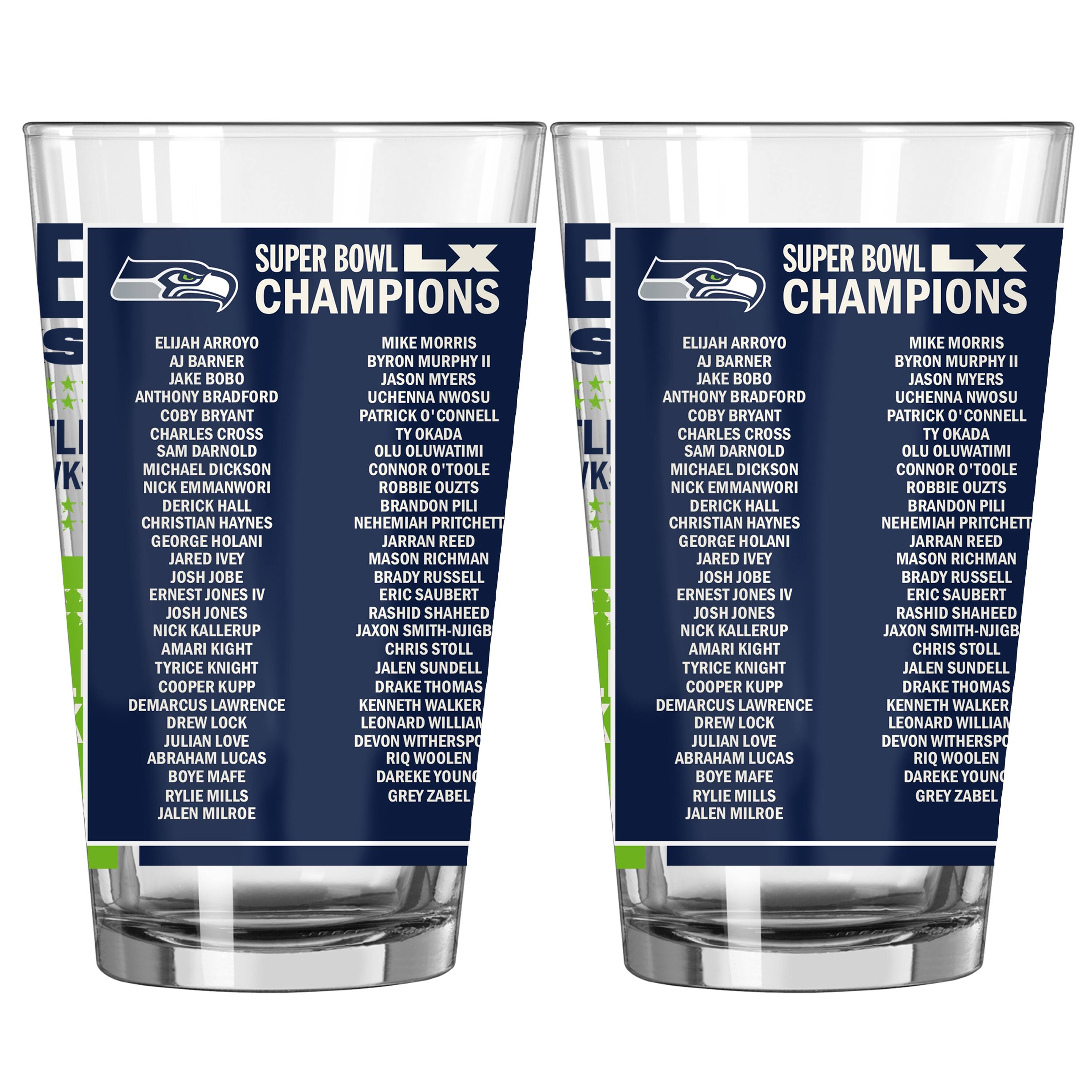 SUPER BOWL LX CHAMPIONS

ELIJAH ARROYO  
AJ BARNER  
JAKE BOBO  
ANTHONY BRADFORD  
COBY BRYANT  
CHARLES CROSS  
SAM DARNOLD  
MICHAEL DICKSON  
NICK EMMANWORI  
DERICK HALL  
CHRISTIAN HAYNES  
JARED VEY  
JOSH JOBE  
ERNEST JONES IV  
JOSH JONES  
NICK KALLERUP  
AMARI KNIGHT  
TYRICE KNIGHT  
COOPER KUPP  
DEMARCUS LAWRENCE  
DREW LOCK  
JULIAN LOVE  
ABRAHAM LUCAS  
BOYE MAFE  
RYLIE MILLS  
JALEN MILROE  

MIKE MORRIS  
BYRON MURPHY II  
JASON MYERS  
UCHENNA NWOSU  
PATRICK O'CONNELL  
OLUWATIMI  
CONNOR O'TOOLE  
ROBBIE OUZTS  
NEHEMIAH PRITCHETT  
MASON RICHMAN  
BRADY RUSSELL  
RASHID SHAHEED  
JAXON SMITH-NJIGB  
