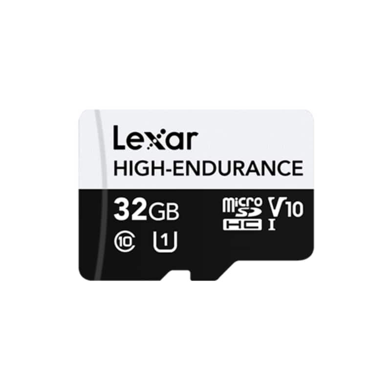 Lexar - 32GB High-Endurance MicroSD Card UHS-I U1 Class 10 V10 100MB/s Read 30MB/s Write for Dash Cams & Security Cameras