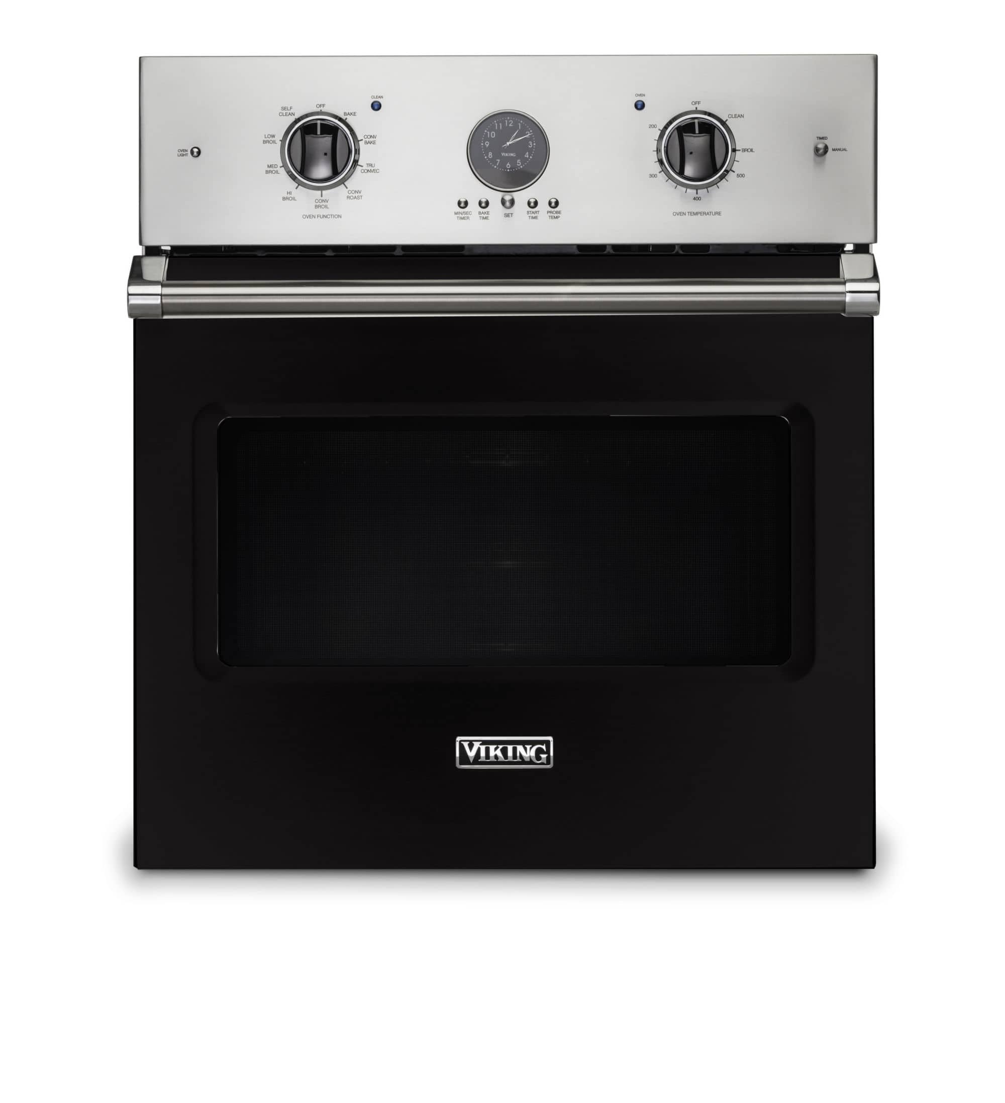 Viking - 27" Built-in Single Electric Convection Wall Oven - Onyx - Front_Zoom