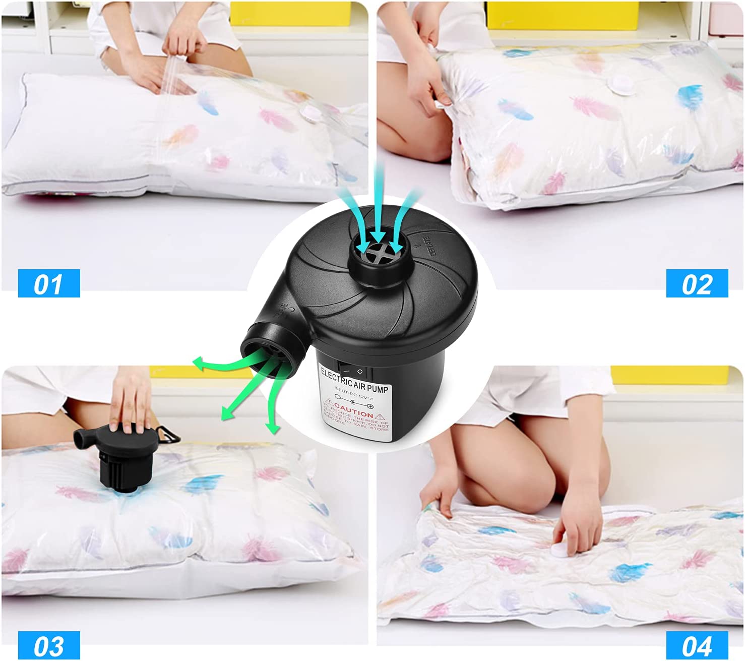 01  
02  
ELECTRIC AIR PUMP  
CAUTION  
03  
04