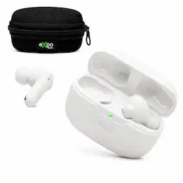 JBL - Vibe Beam 2 Noise Cancelling Earbuds with Case - White