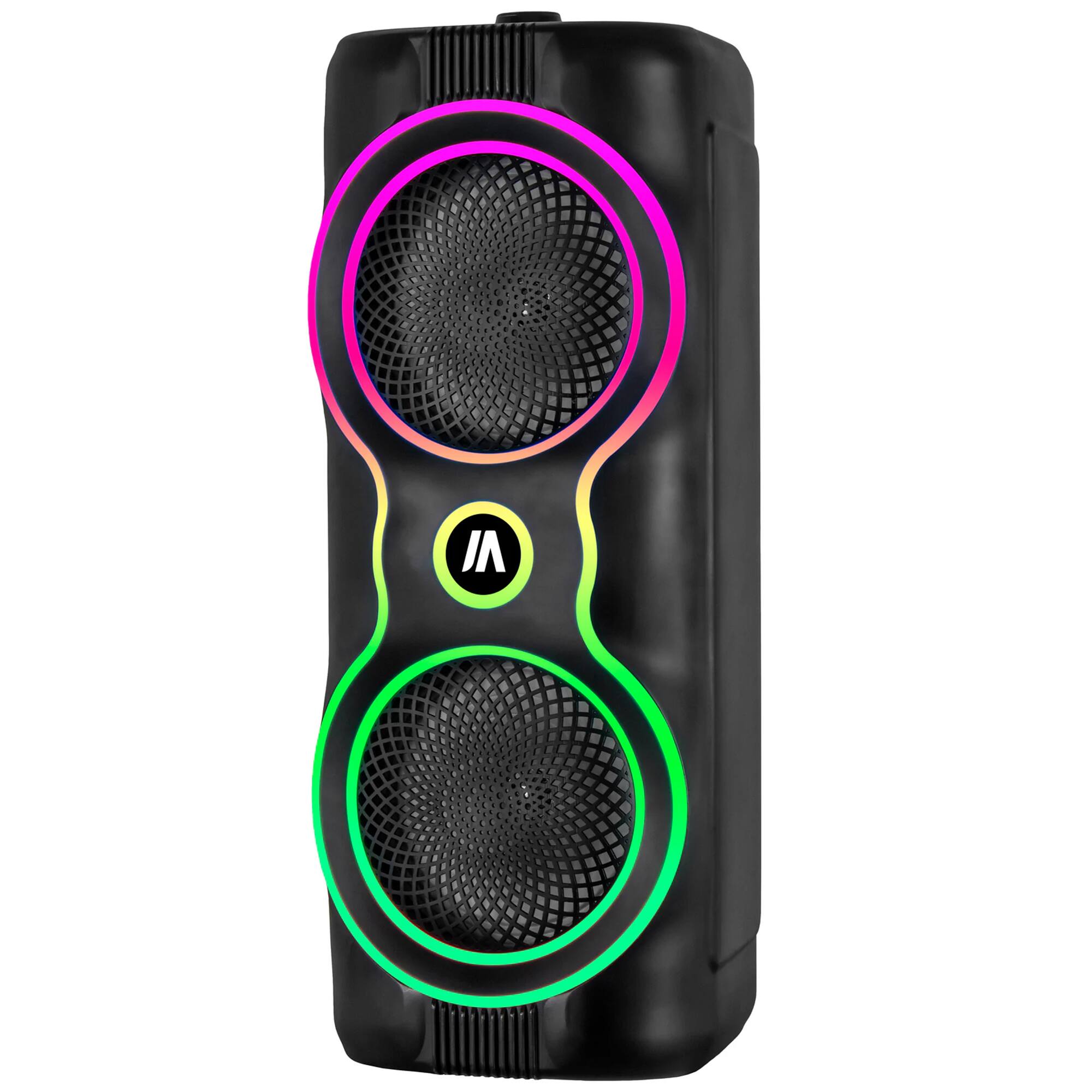 Alt View 6. Max Power - Max Power MPD6M 6.5" Bluetooth Karaoke Speaker, LEDs, Dual Woofers & Microphone.