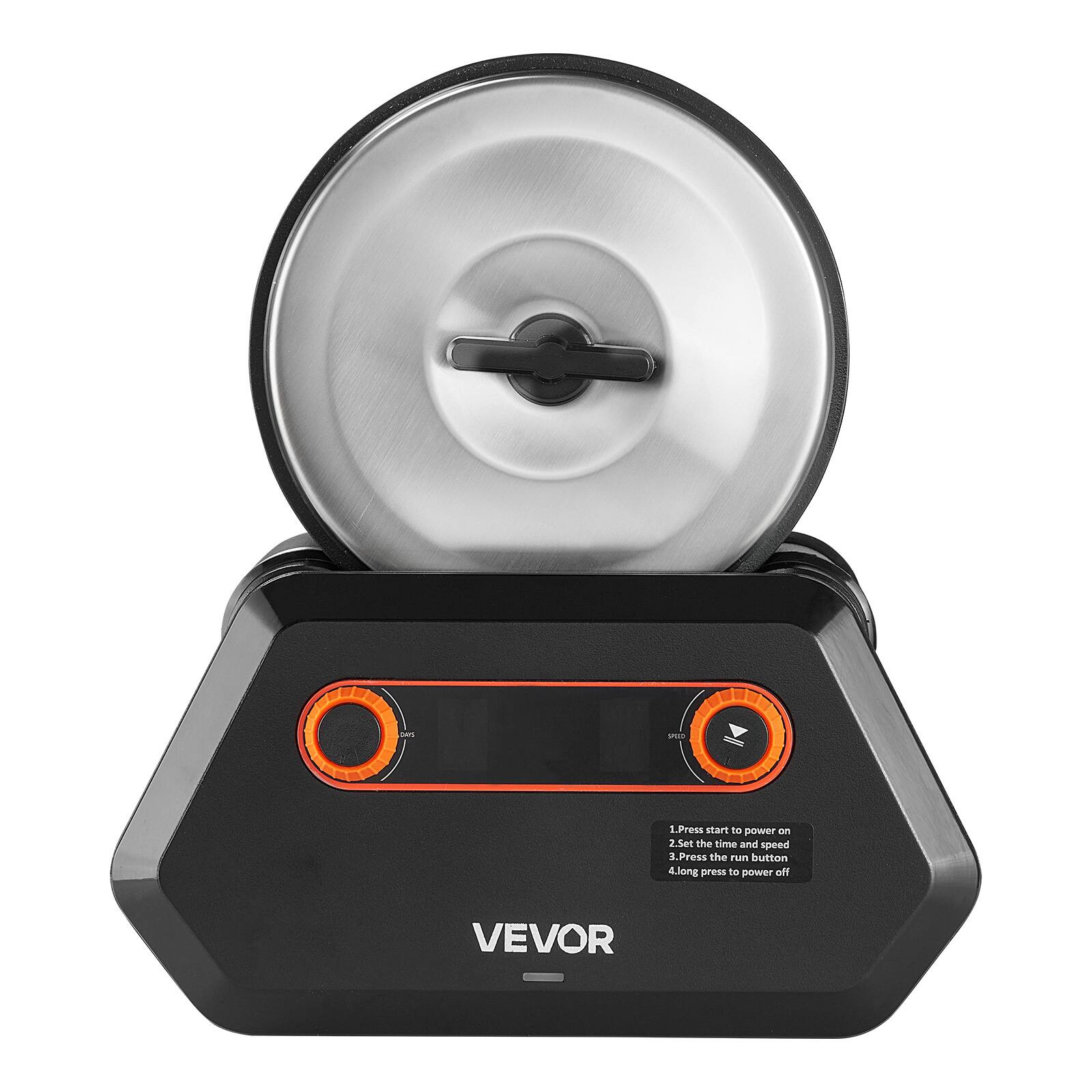 1. Press start to power on  
2. Set the time and speed  
3. Press the run button  
4. Long press to power off  

VEVOR