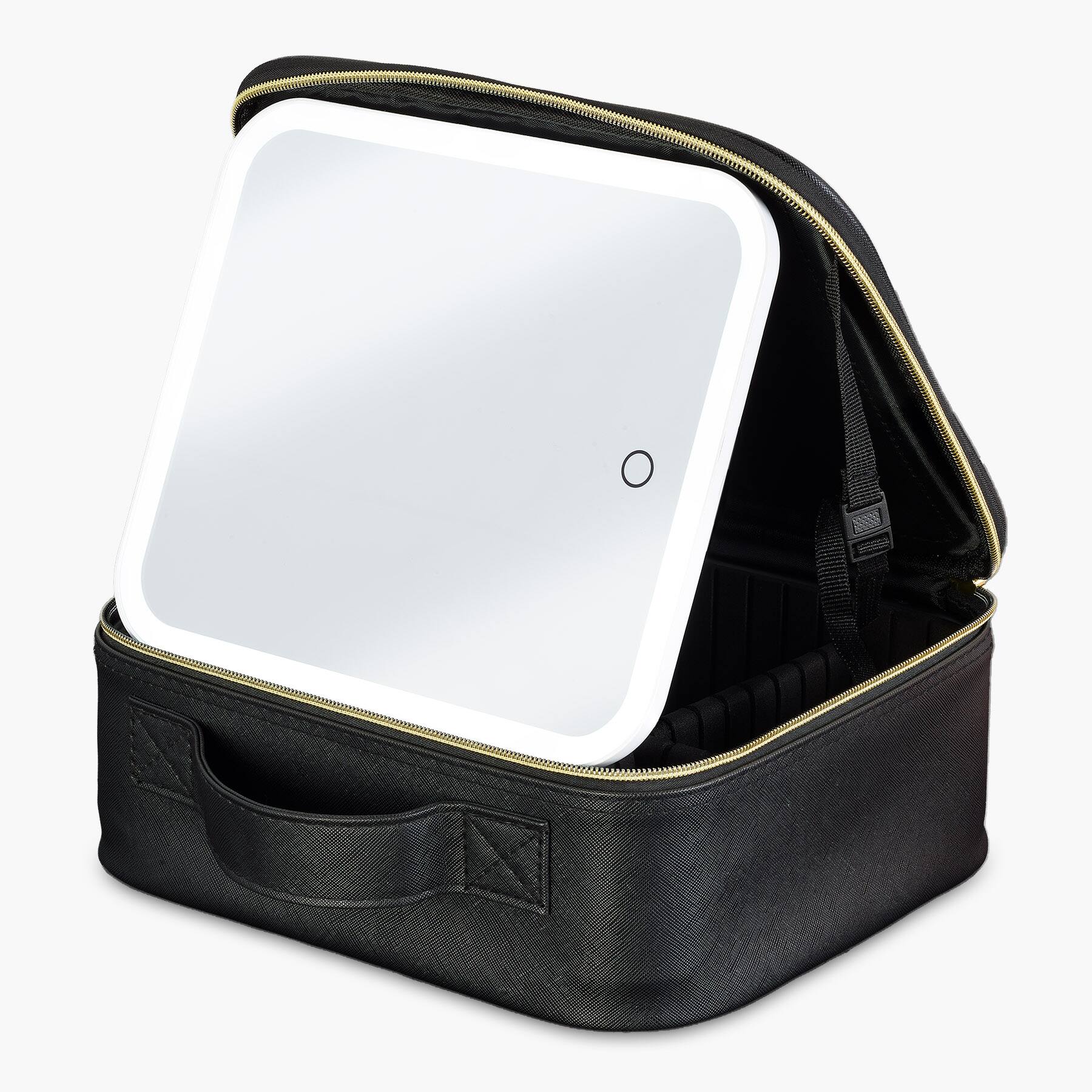 Angle. iHome - iHome Travel Makeup Bag with Mirror and Lights (iCVS20) - White.