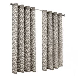 RT Designers Collection - 100% Polyester 190 GSM Marina Revisible Blackout Grommet Curtain Panel 54" x 95" - Silver