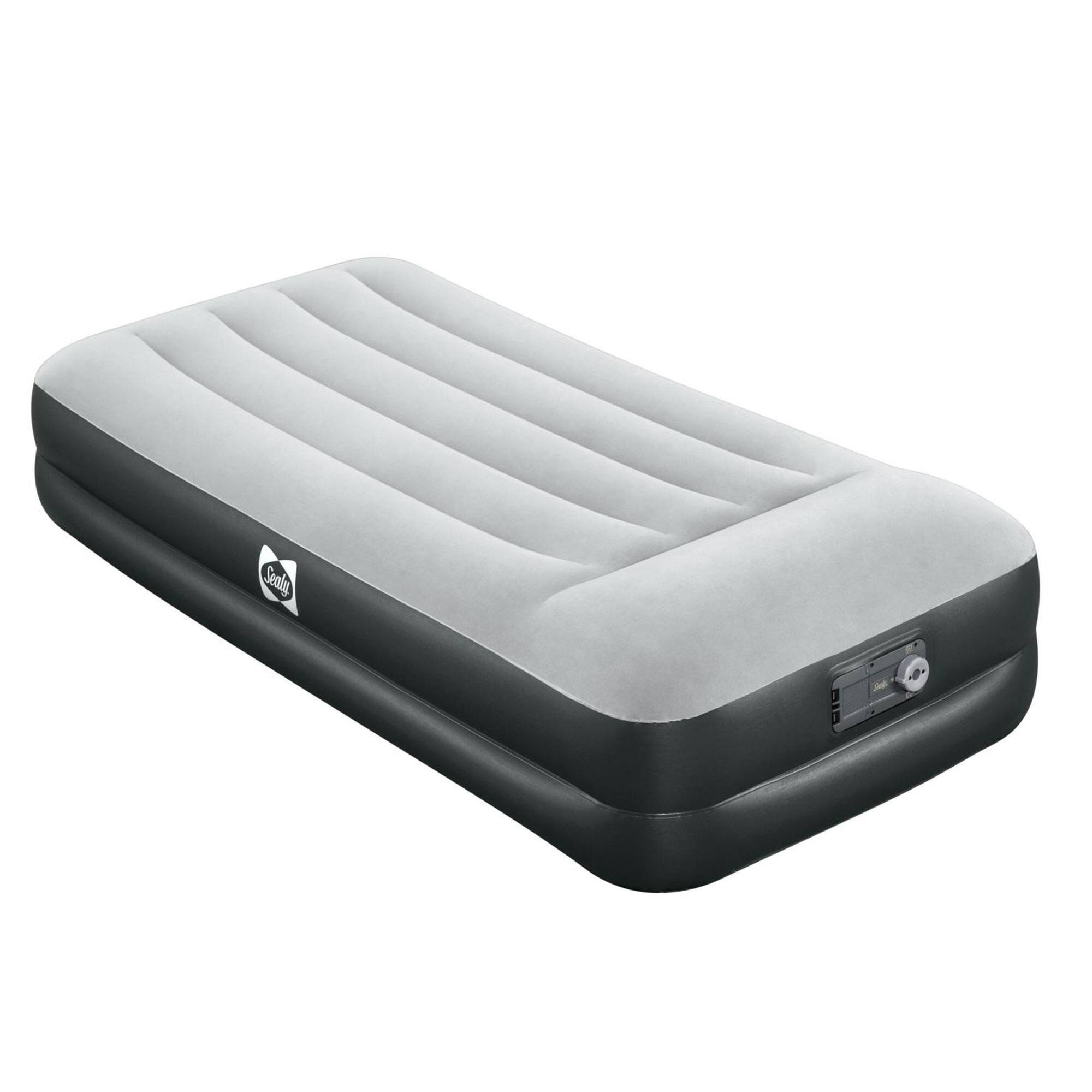 Alt View 1. Sealy - Sealy Tritech 16 Inch Air Mattress Bed 2 Person with Built-In AC Pump, 2 Pack - Gray.