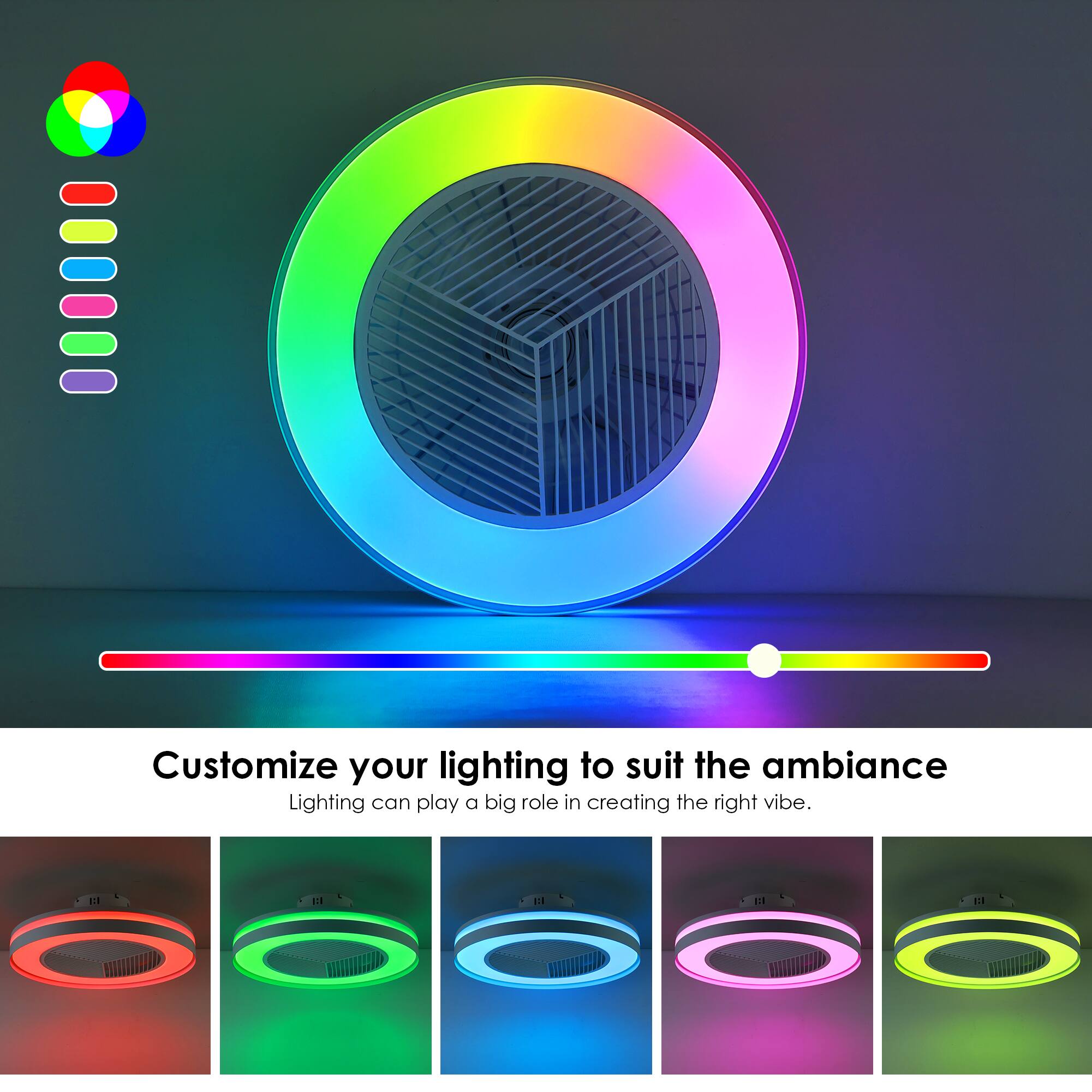 Customize your lighting to suit the ambiance

Lighting can play a big role in creating the right vibe.