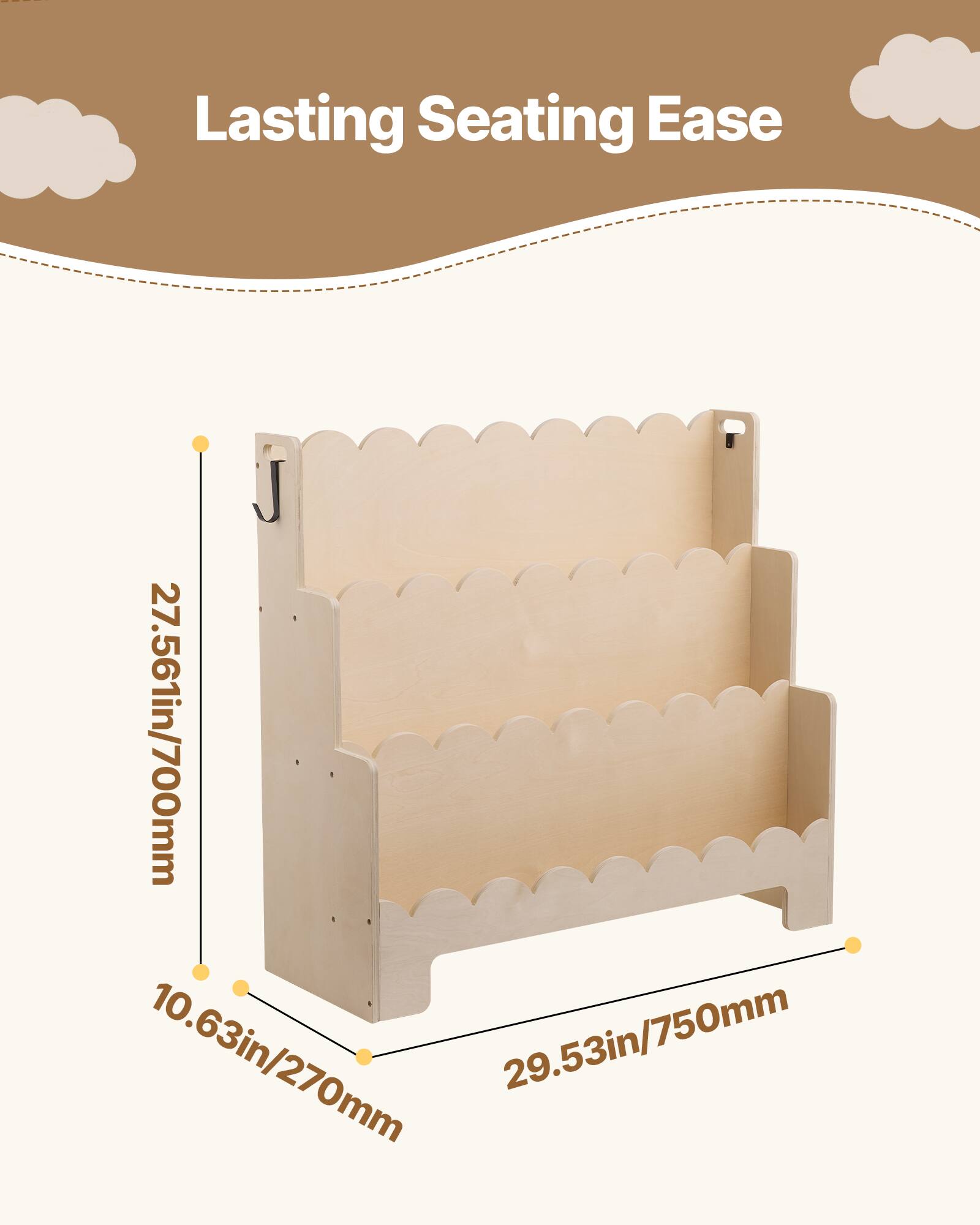 Lasting Seating Ease

27.56in/700mm  
10.63in/270mm  
29.53in/750mm
