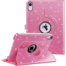 Kitcheniva - Adjustable Rotating Case For iPad Mini 7 A17 Pro 2024 And iPad Mini 6 - Glittering Pink