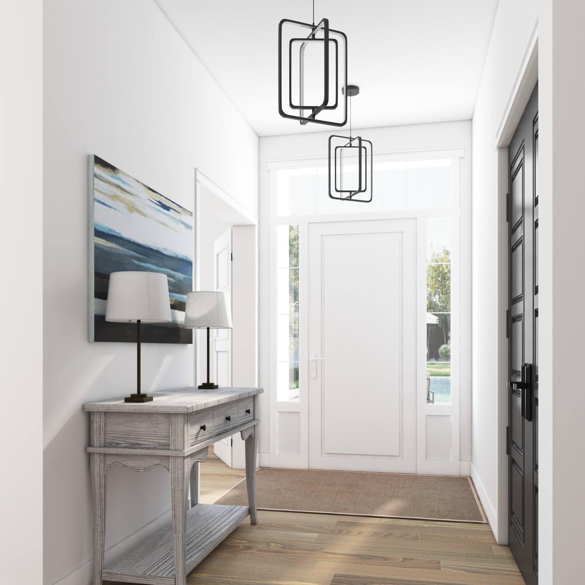 Portage Bay Contemporary Geometric LED Medium Hanging Pendant Light ...
