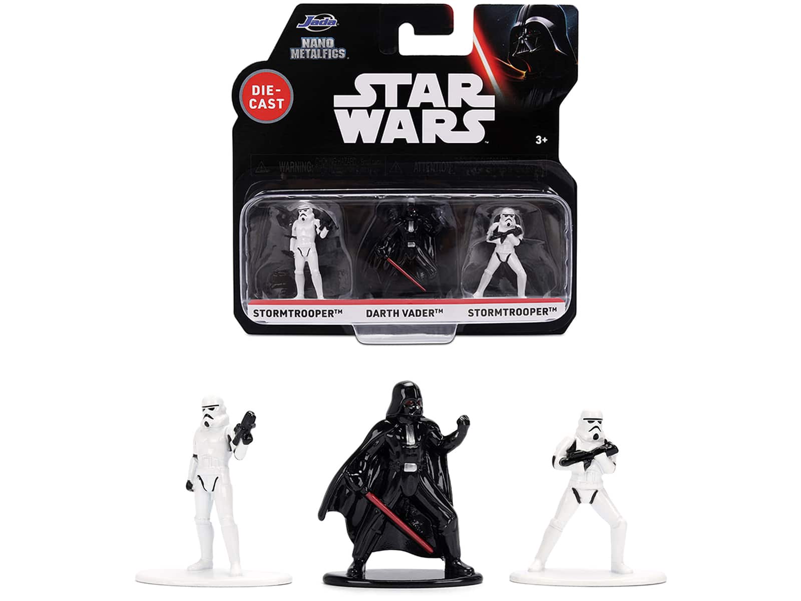 "Set of 3 Diecast Figures ""Star Wars"" Movie Franchise ""Nano Metalfigs"" Series  Diecast Models  by Jada" price history on PriceWatchPro