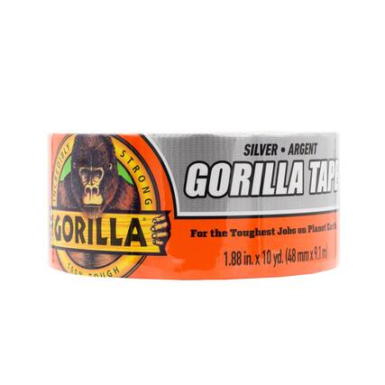 SILVER • ARGENT
GORILLA TAPE
For the Toughest Jobs on Planet Earth
1.88 in. x 10 yd. (48 mm x 9.1 m)
100% TOUGH