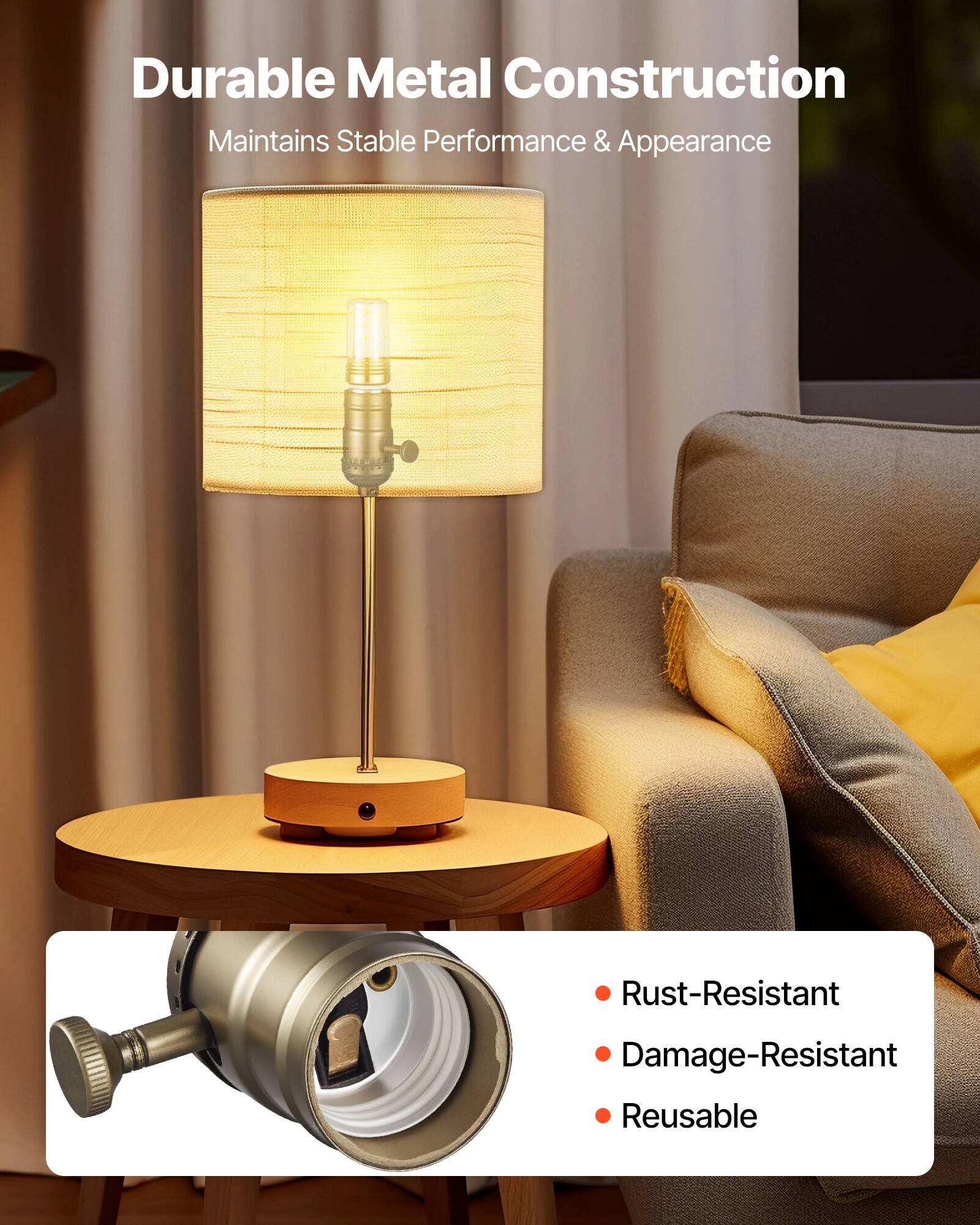 Durable Metal Construction  
Maintains Stable Performance & Appearance  

- Rust-Resistant  
- Damage-Resistant  
- Reusable