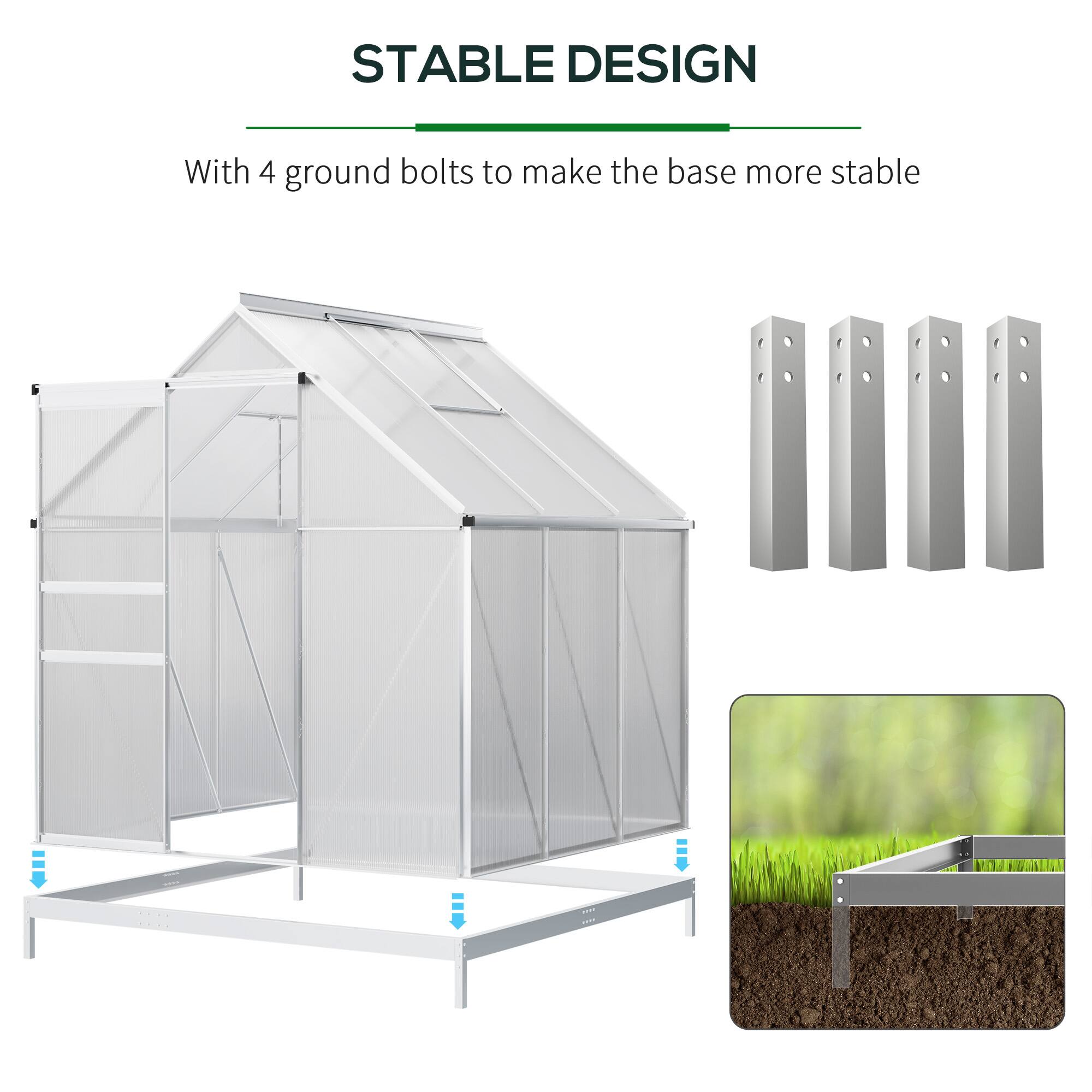STABLE DESIGN

With 4 ground bolts to make the base more stable