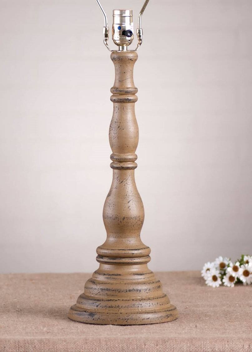 Alt View 2. Irvins Country Tinware - Davenport Lamp Base in Pearwood - Brown.