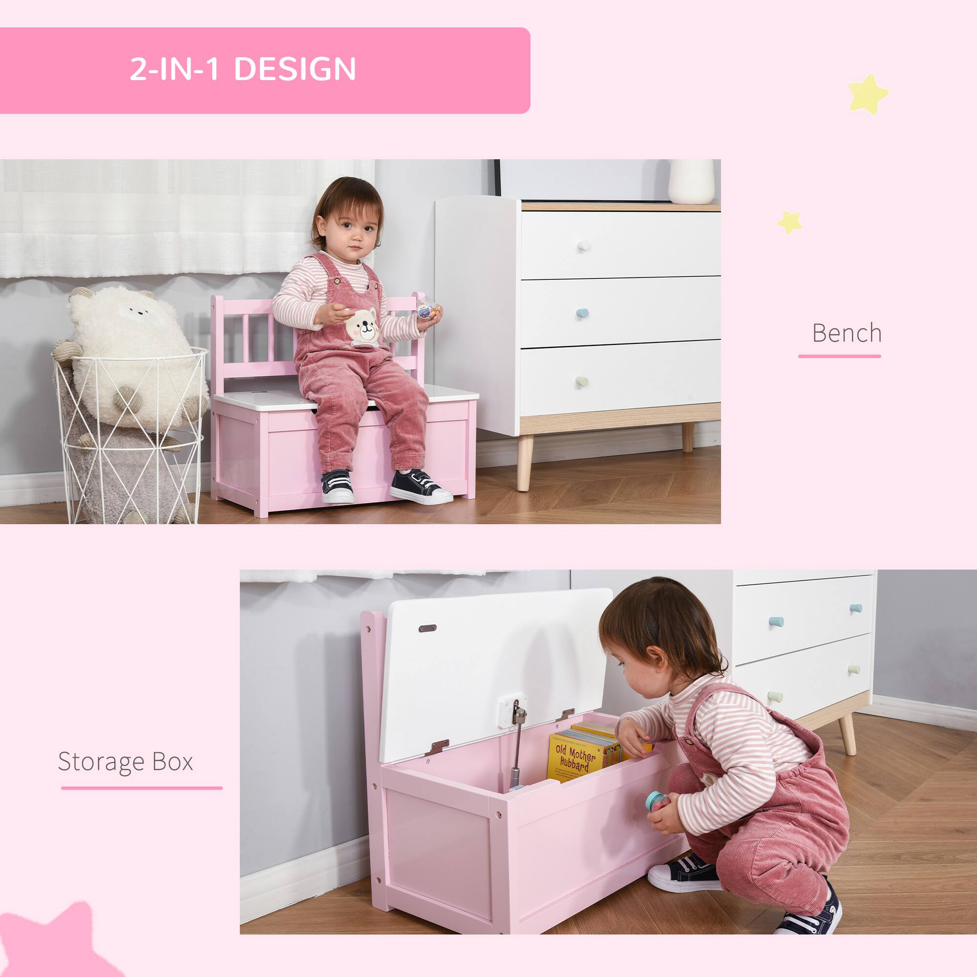 2-IN-1 DESIGN

Bench

Storage Box