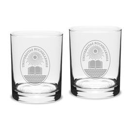 Jardine - Bucknell Bison Team 14oz. 2-Piece Classic Double Old Fashioned Glass Set - Multicolor