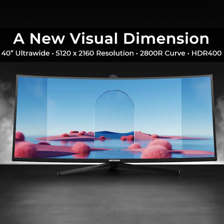 Screen Size 40 Inch Deco Gear 40 Inch Curved Ultrawide Nano IPS Monitor, 5120x2160 5K2K, 21 ...