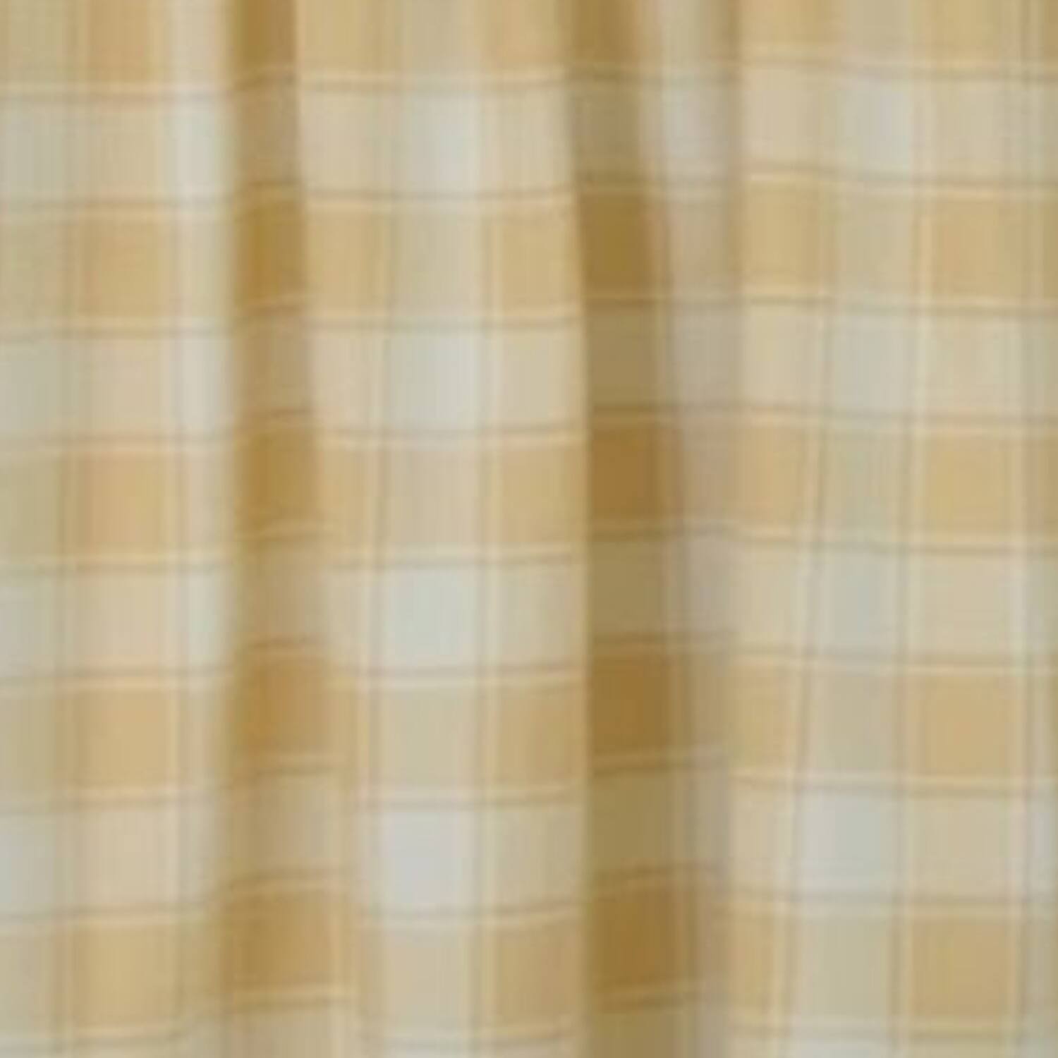 Left. Ellis Curtain - ELLIS 50% Polyester 50% Cotton Country Check With 1.5" Rod Pocket Tailored Swag  56" x 36" Butter - Butter.