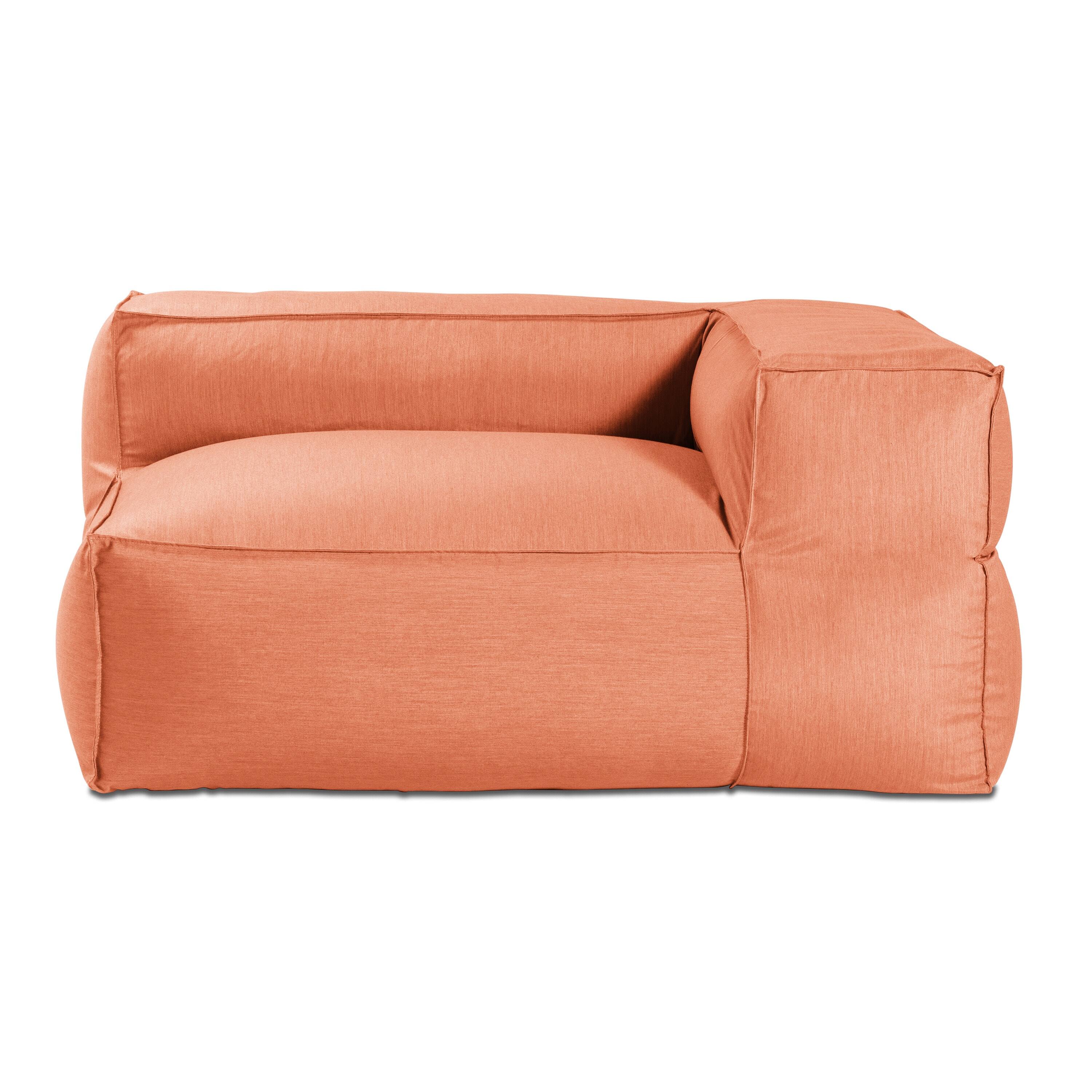 Alt View 2. Jaxx - Baya Outdoor Left Corner - Sunbrella, Coral - Coral.