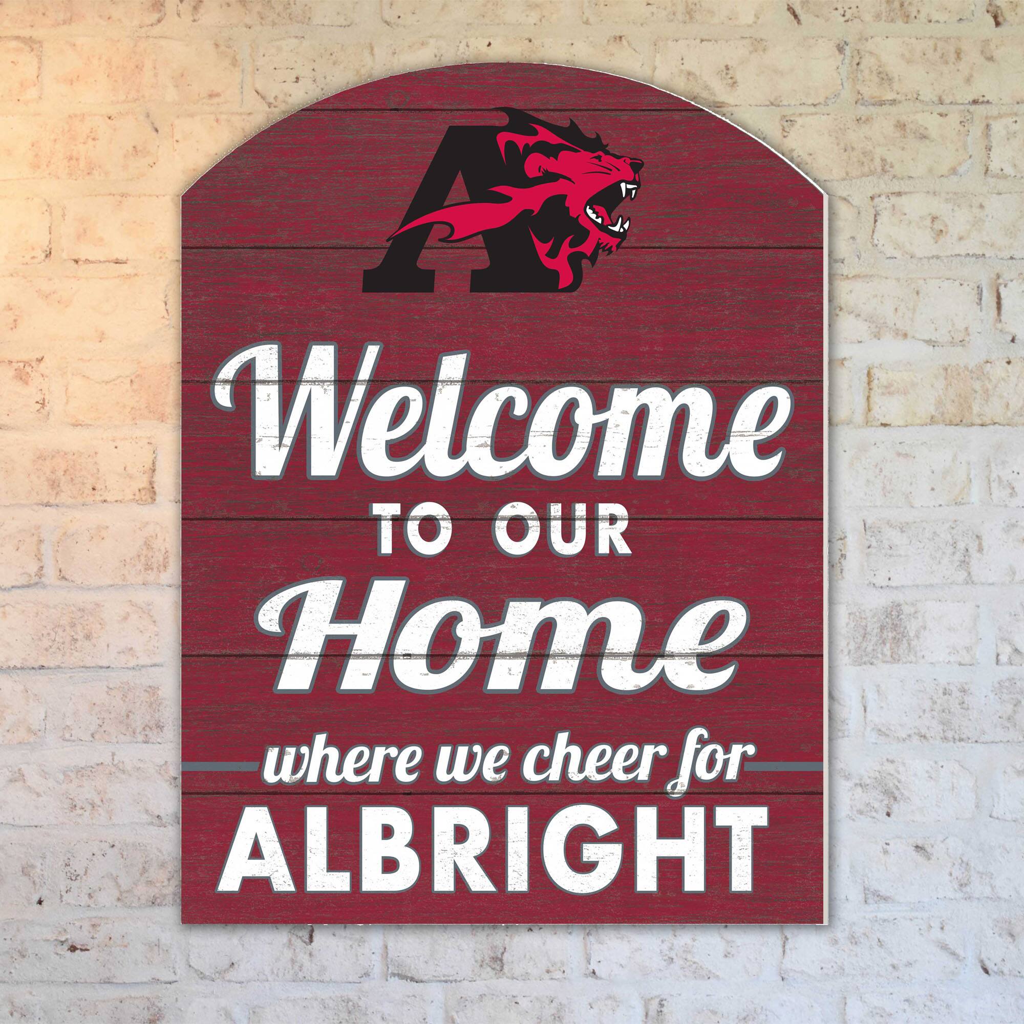 A Welcome TO OUR Home where we cheer for ALBRIGHT