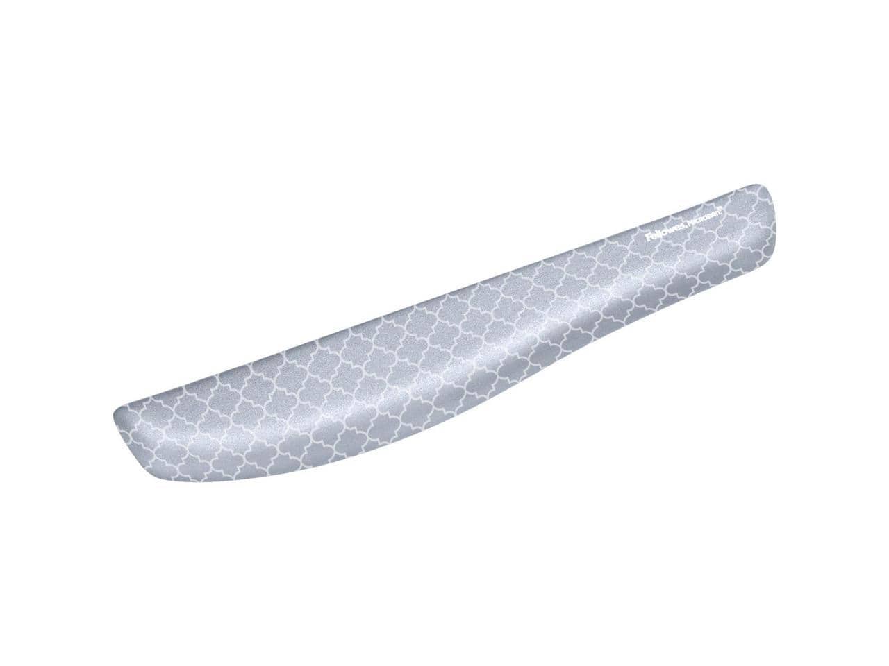 Fellowes - 9549801 PlushTouch Keyboard Wrist Rest with Microban - Lattice - Gray