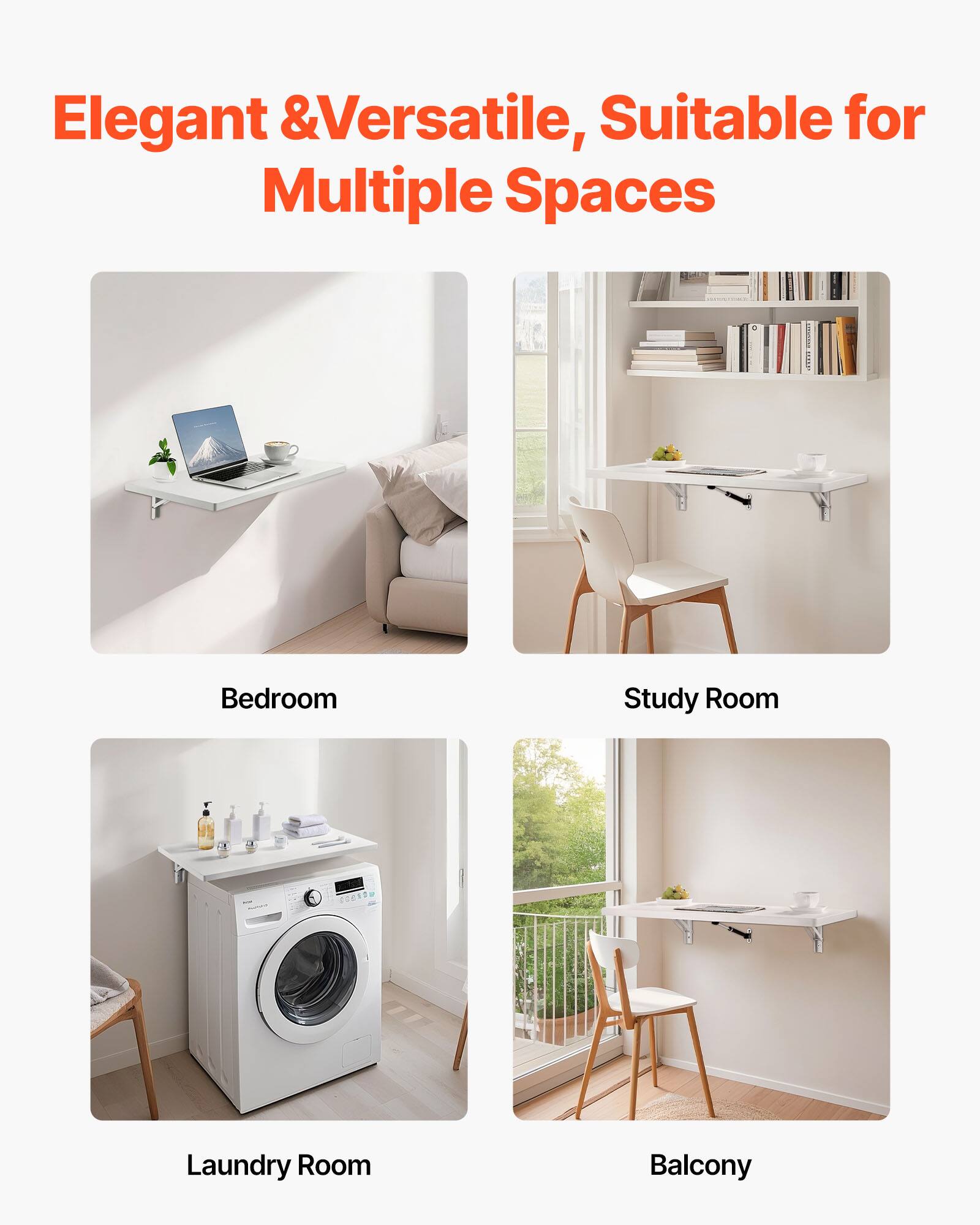 Elegant & Versatile, Suitable for Multiple Spaces

- Bedroom
- Study Room
- Laundry Room
- Balcony