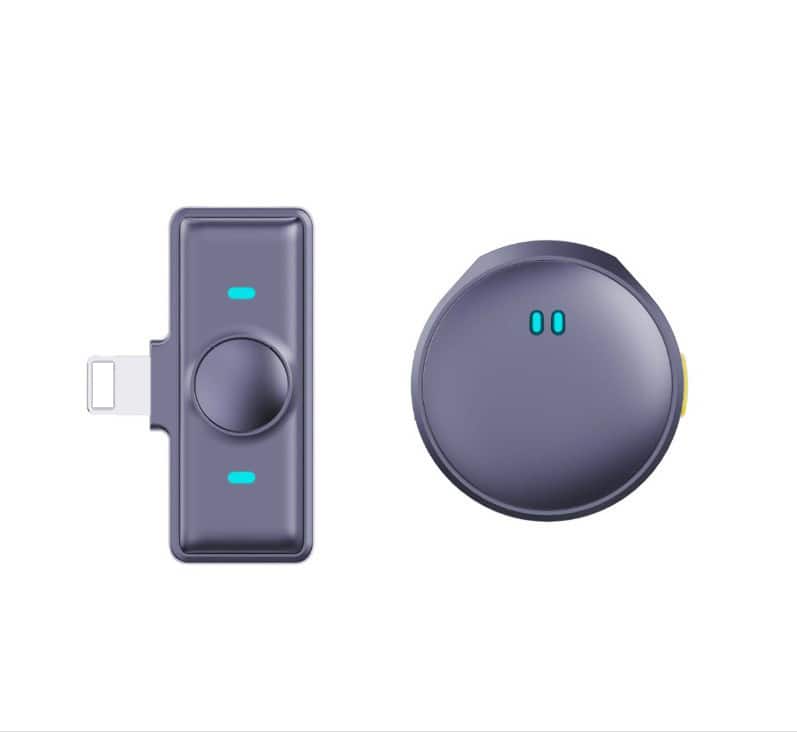 Cluzine - Lightning Wireless Lavalier Microphone for iPhone, AI Noise Reduction, Plug & Play for Vlog & Live Streaming