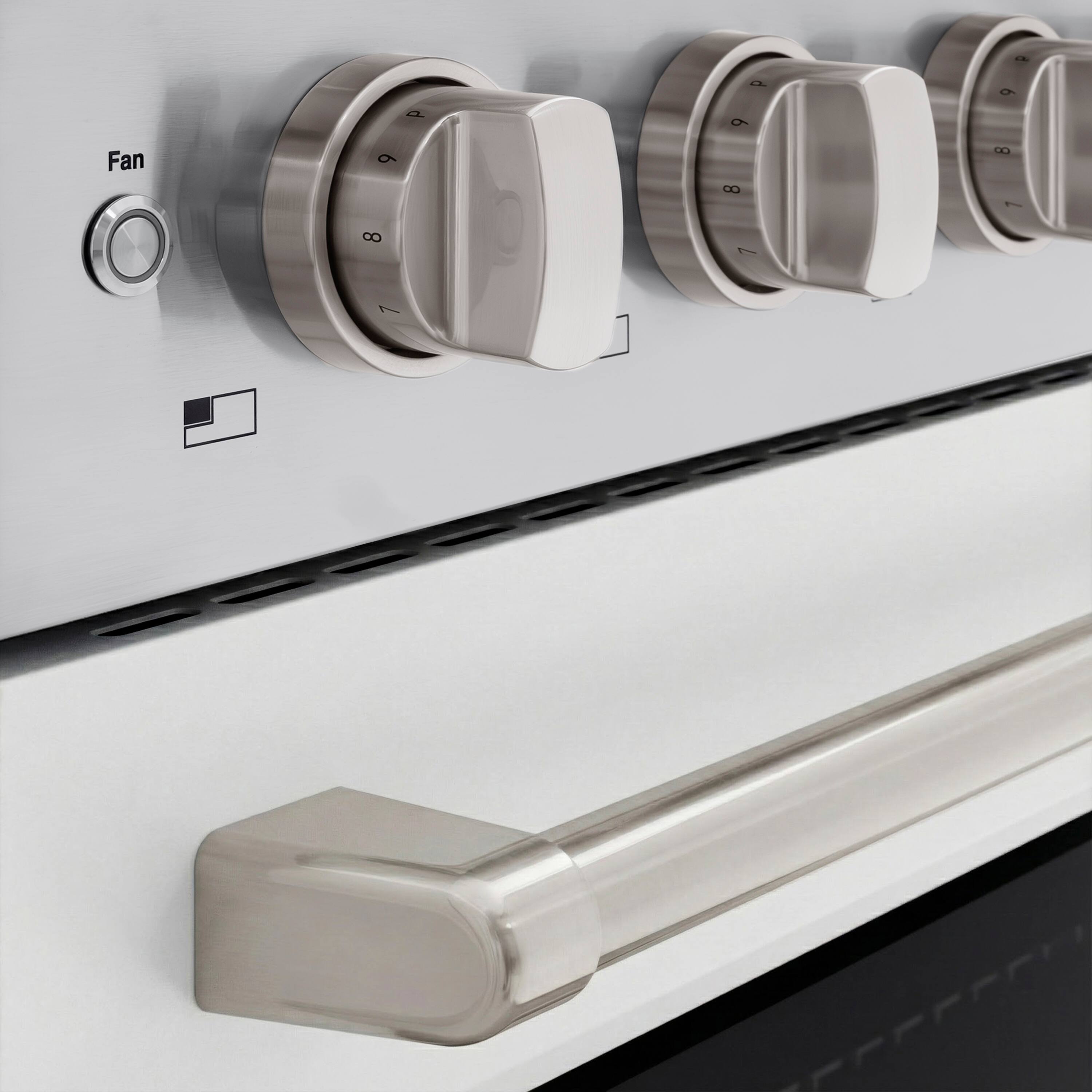 Alt View 6. ZLINE - 30 in. 4.2 cu. ft. Paramount Freestanding Induction Range with 4 Burners and Electric Oven with White Matte Door - Matte White.