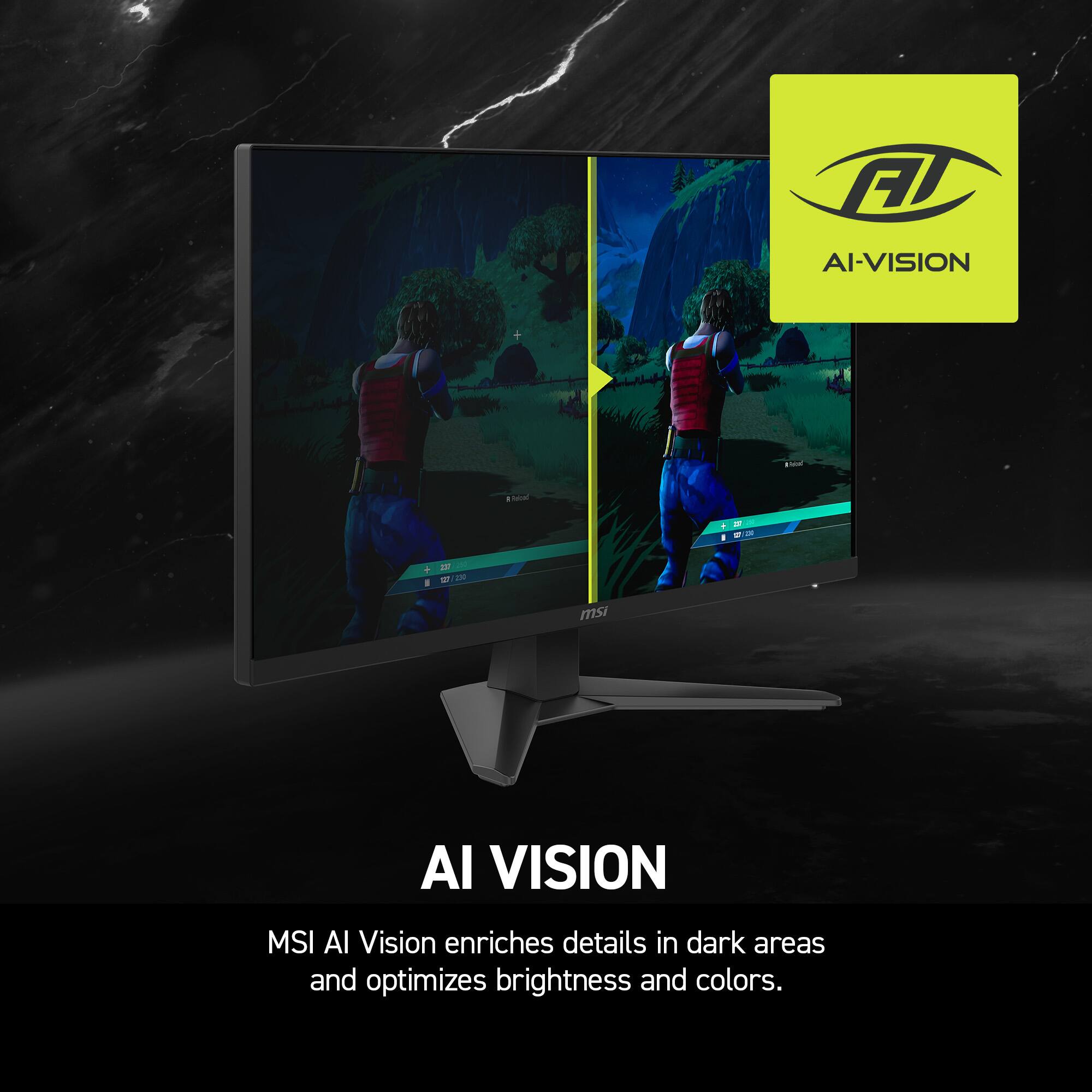 AI-VISION, MSI Al Vision enriches details in dark areas and optimizes brightness and colors.