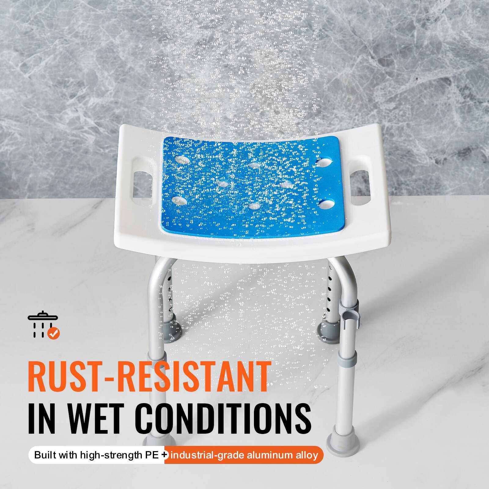 RUST-RESISTANT IN WET CONDITIONS
Built with high-strength PE + industrial-grade aluminum alloy