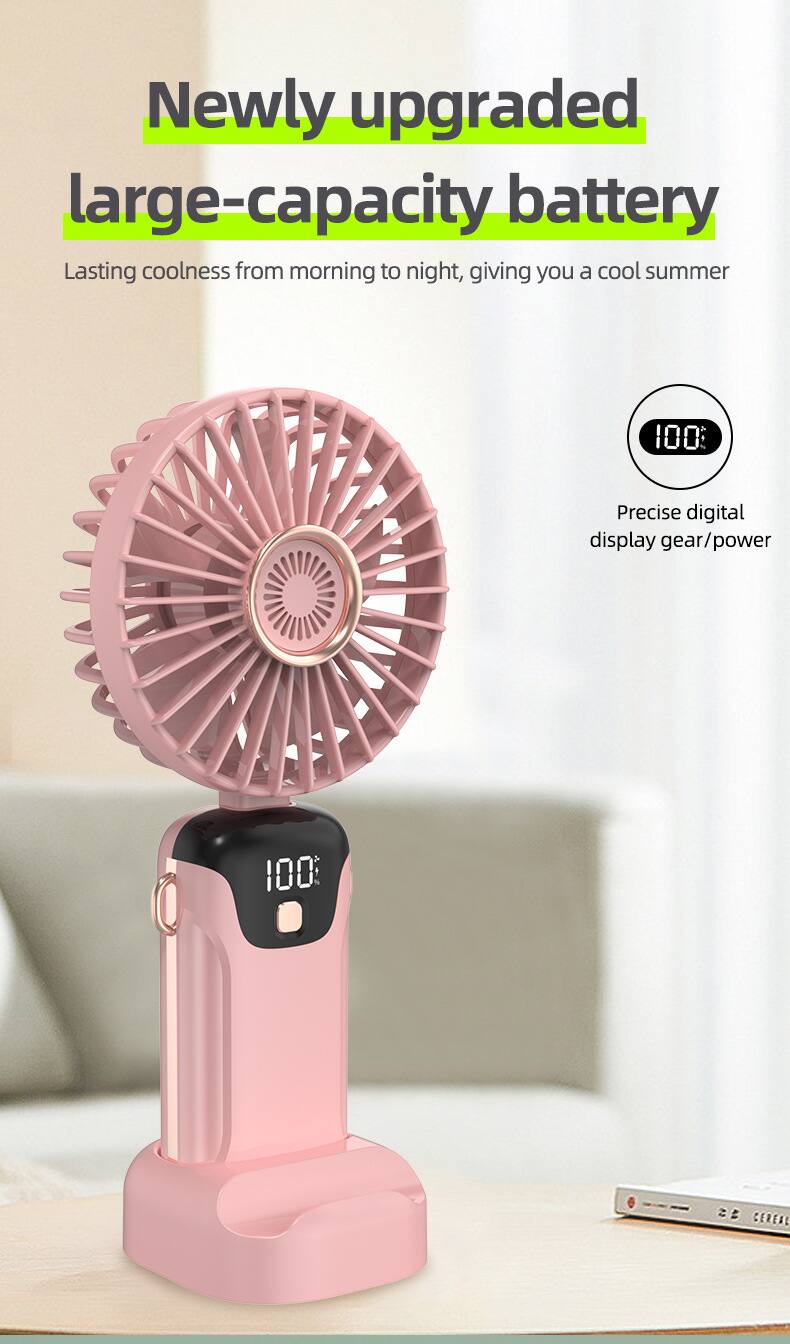 Newly upgraded large-capacity battery  
Lasting coolness from morning to night, giving you a cool summer  

100  
Precise digital display gear/power