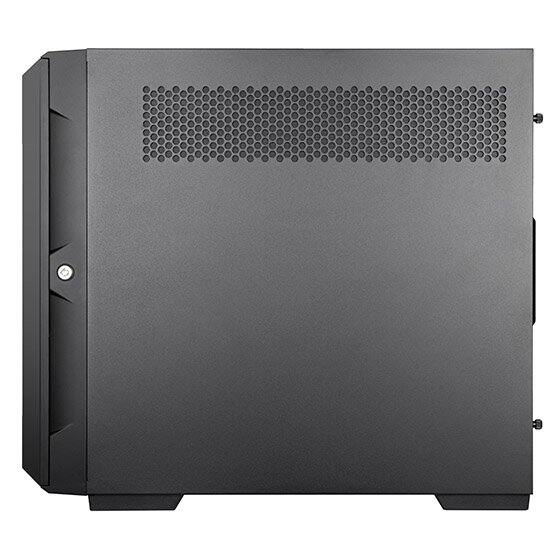 Left. SilverStone - FARA 313 Compact SST-FA313-B-C Micro-ATX Tower Chassis with Tremendous Storage Drive Compatibility - Black.