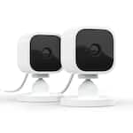 Blink - Mini - Compact indoor plug-in smart security camera, 1080p, night vision, motion detection, 2 way audio – 2 cam - White