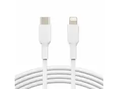 Front. Belkin - BELKIN CAA003bt1MWH White BOOST CHARGE USB-C Cable with Lightning Connector.