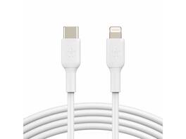 Belkin - CAA003bt1MWH White BOOST CHARGE USB-C Cable with Lightning Connector