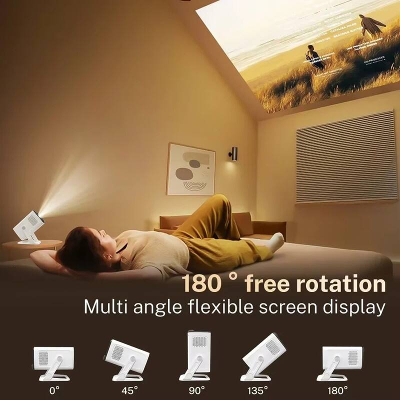 180° free rotation  
Multi angle flexible screen display  
0° 45° 90° 135° 180°