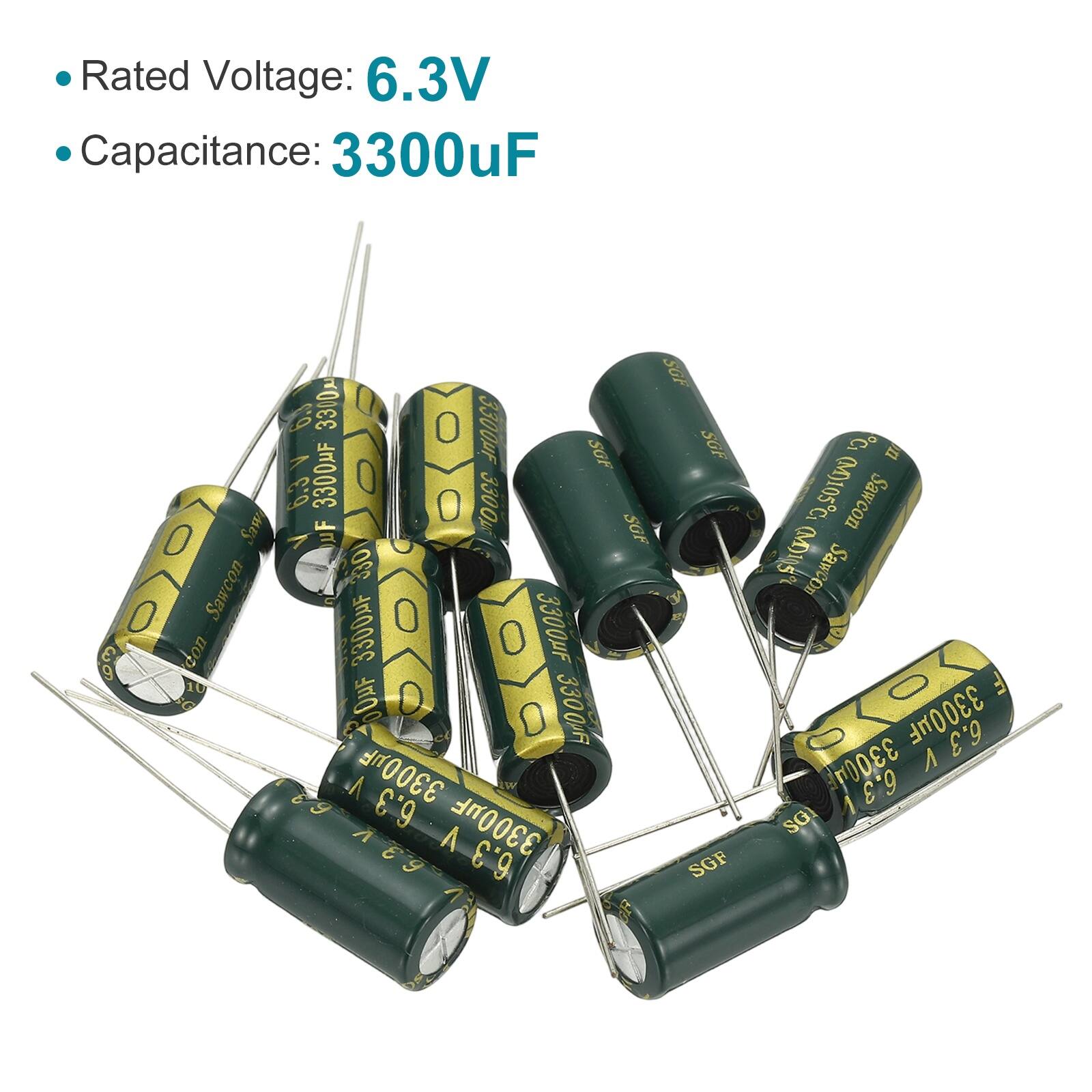 Rated Voltage: 6.3V  
Capacitance: 3300uF