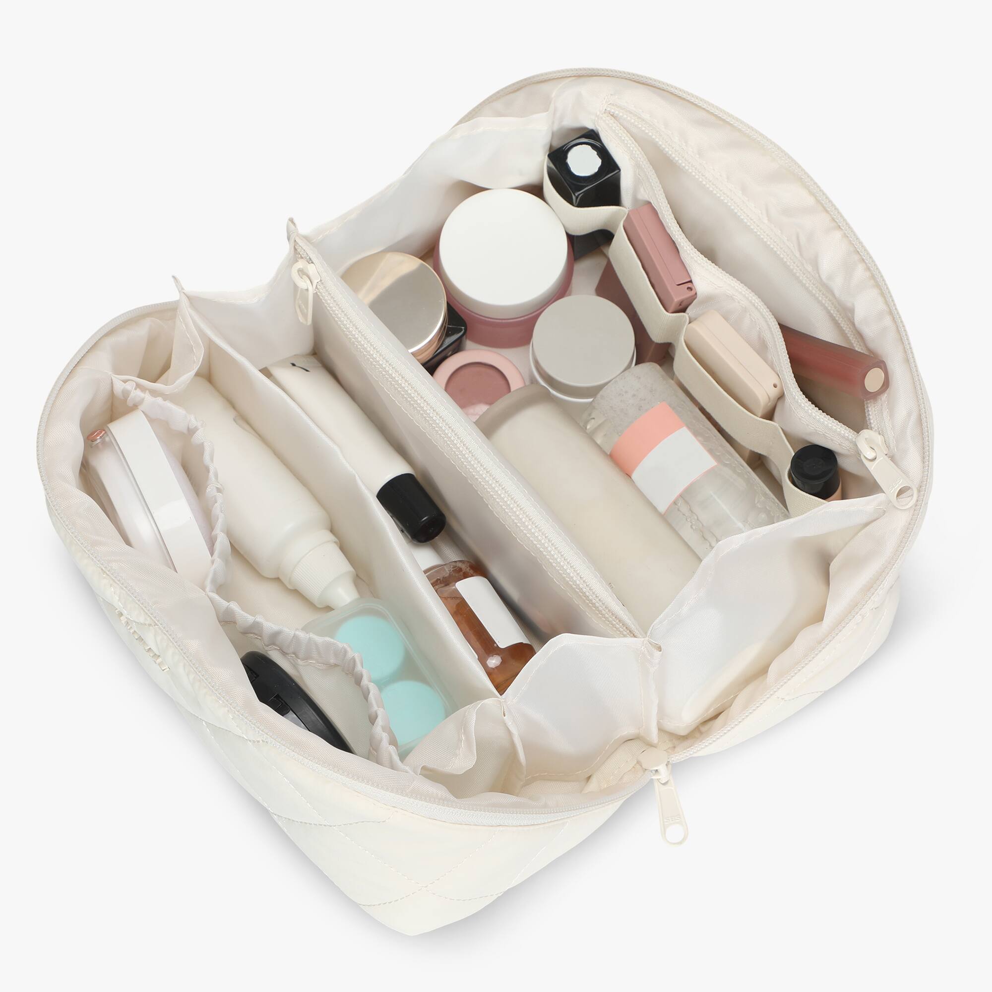 Alt View 2. Hynes Eagle - Quilted Makeup Bag Organizer - Ivory.