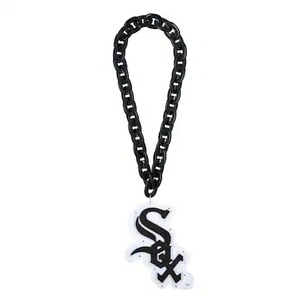 Front. FOCO - Chicago White Sox Light Up Big Logo Fan Chain - Multicolor.